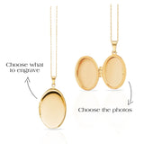 Collier reliquaire ovale personnalisable