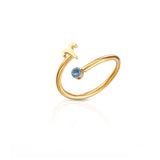 Anillo de cristal con el signo del zodiaco