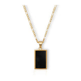 Collana in marmo nero