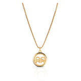 Zodiac Round Medal Necklace