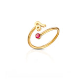 Anillo de cristal con el signo del zodiaco