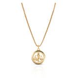 Zodiac Round Medal Necklace