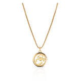 Zodiac Round Medal Necklace