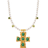 Collier de perles vertes gracieux