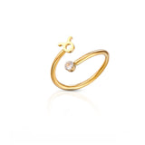 Anillo de cristal con el signo del zodiaco