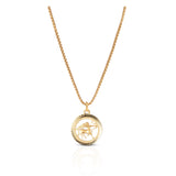 Zodiac Round Medal Necklace