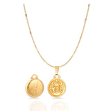 Collier médaille du zodiaque