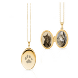 Collier reliquaire ovale personnalisable