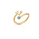 Anillo de cristal con el signo del zodiaco
