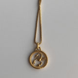 Collier médaille ronde du zodiaque