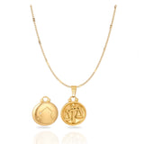 Collier médaille du zodiaque