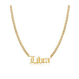 Collier avec signe du zodiaque anglais ancien