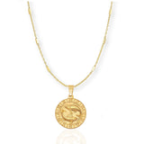 Collier médaille du zodiaque