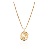 Zodiac Round Medal Necklace