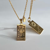 Collier double médaille du zodiaque