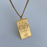 Collar con medalla del zodiaco