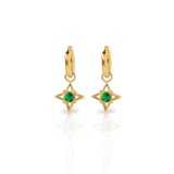 Boucles d'oreilles Camille Vert