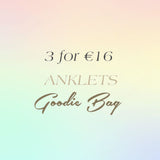 3 por 16 € - Tobilleras con bolsita de regalo