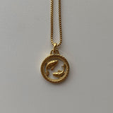 Zodiac Round Medal Necklace