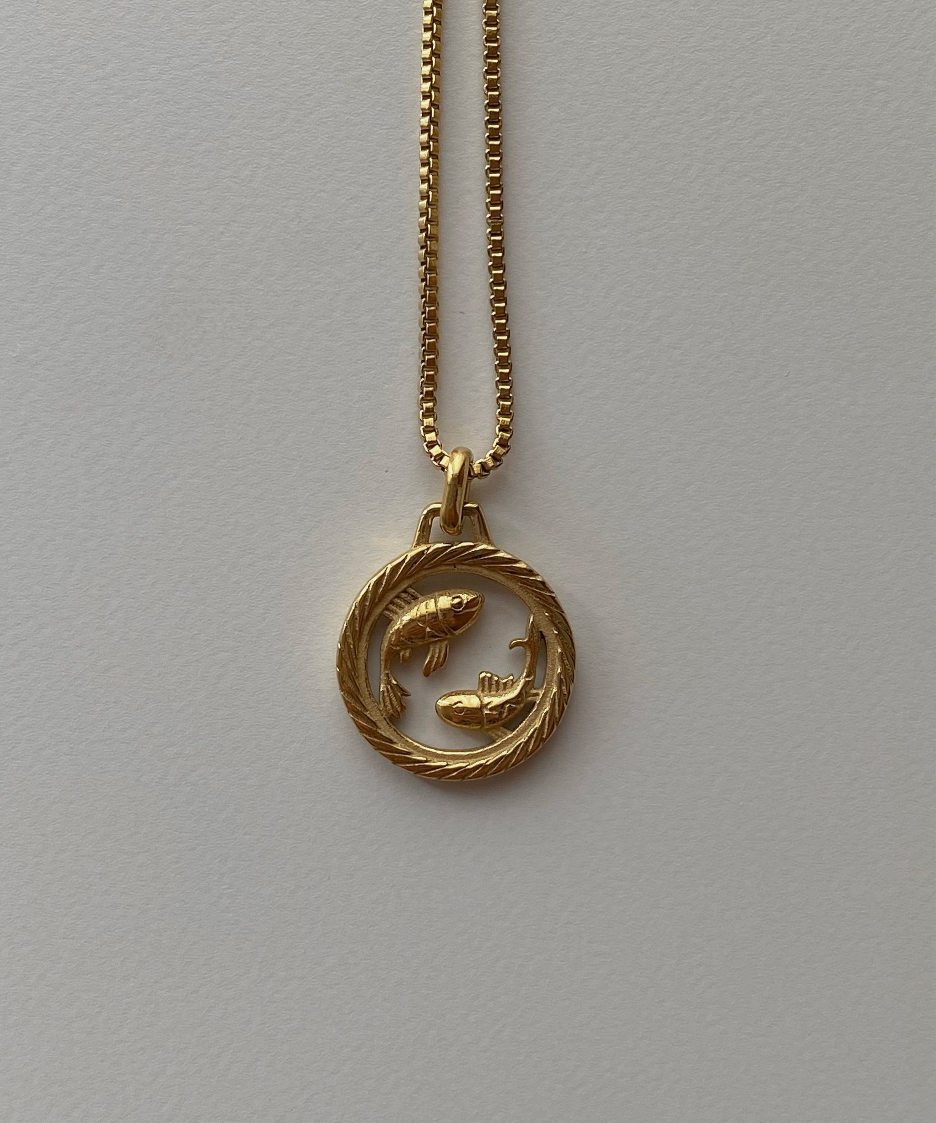 Zodiac Round Medal Necklace