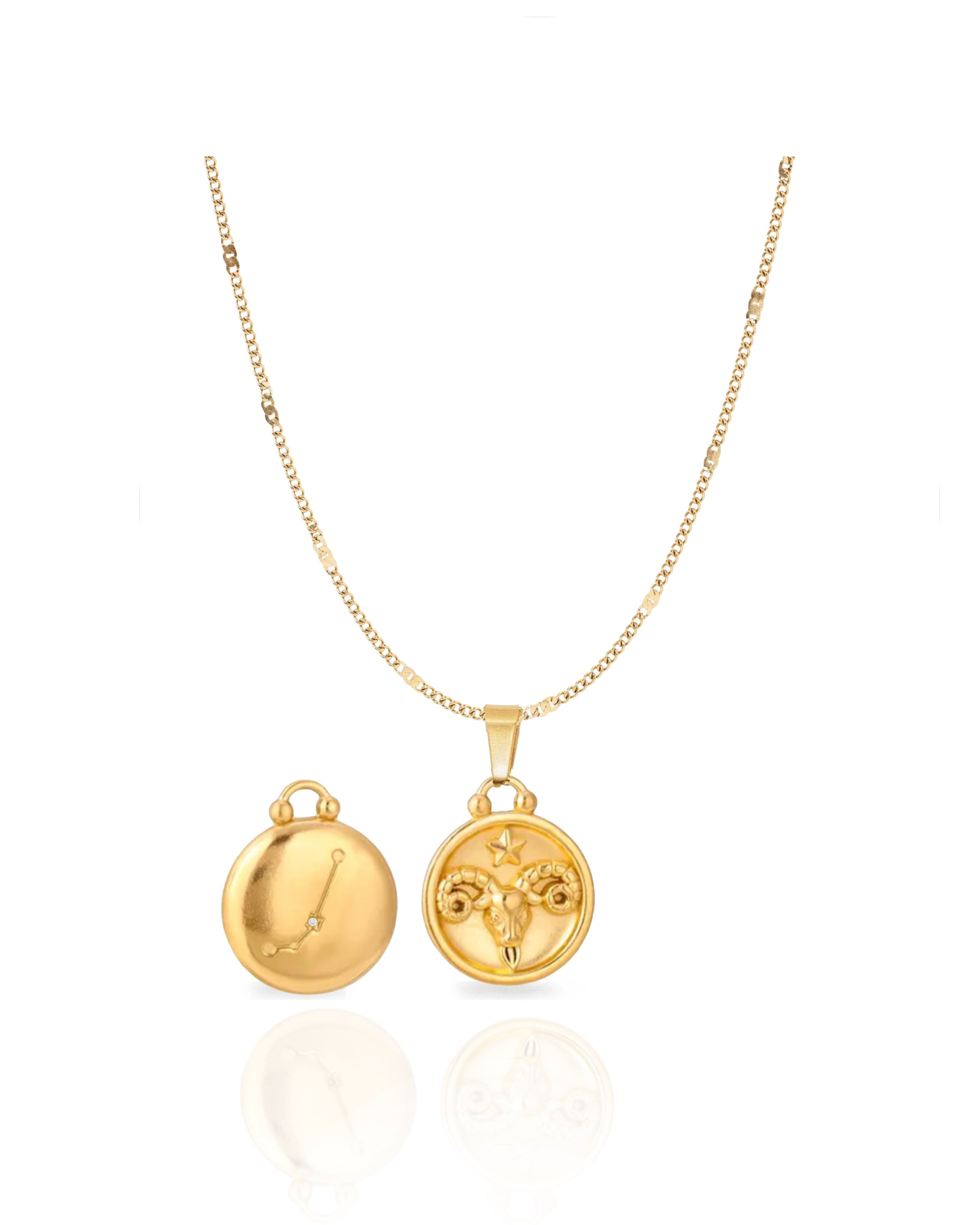 Collar con medalla del zodiaco