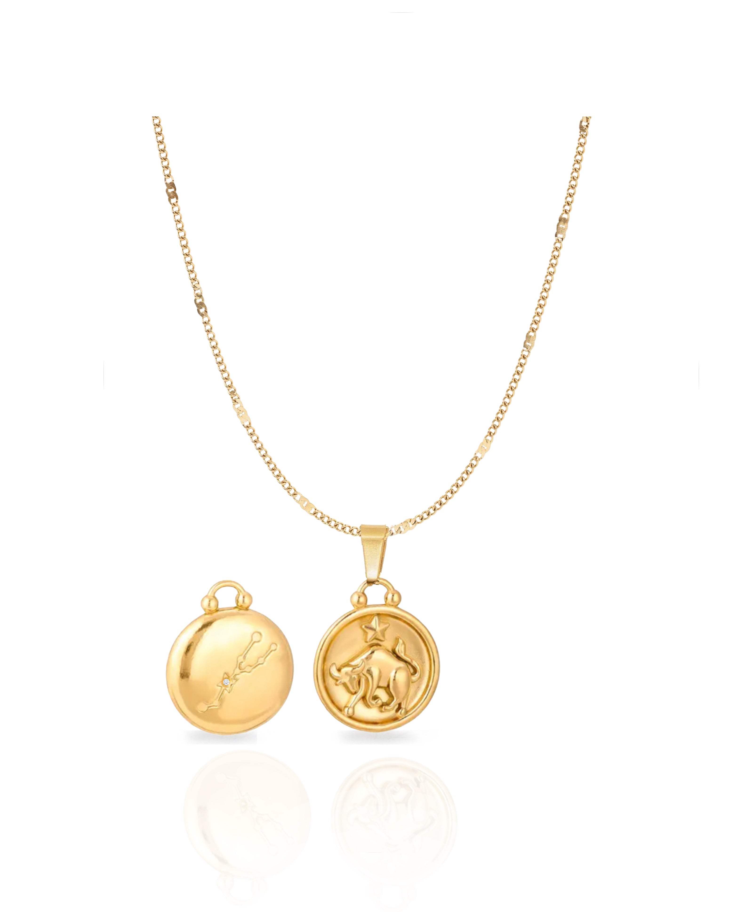 Collar con medalla del zodiaco