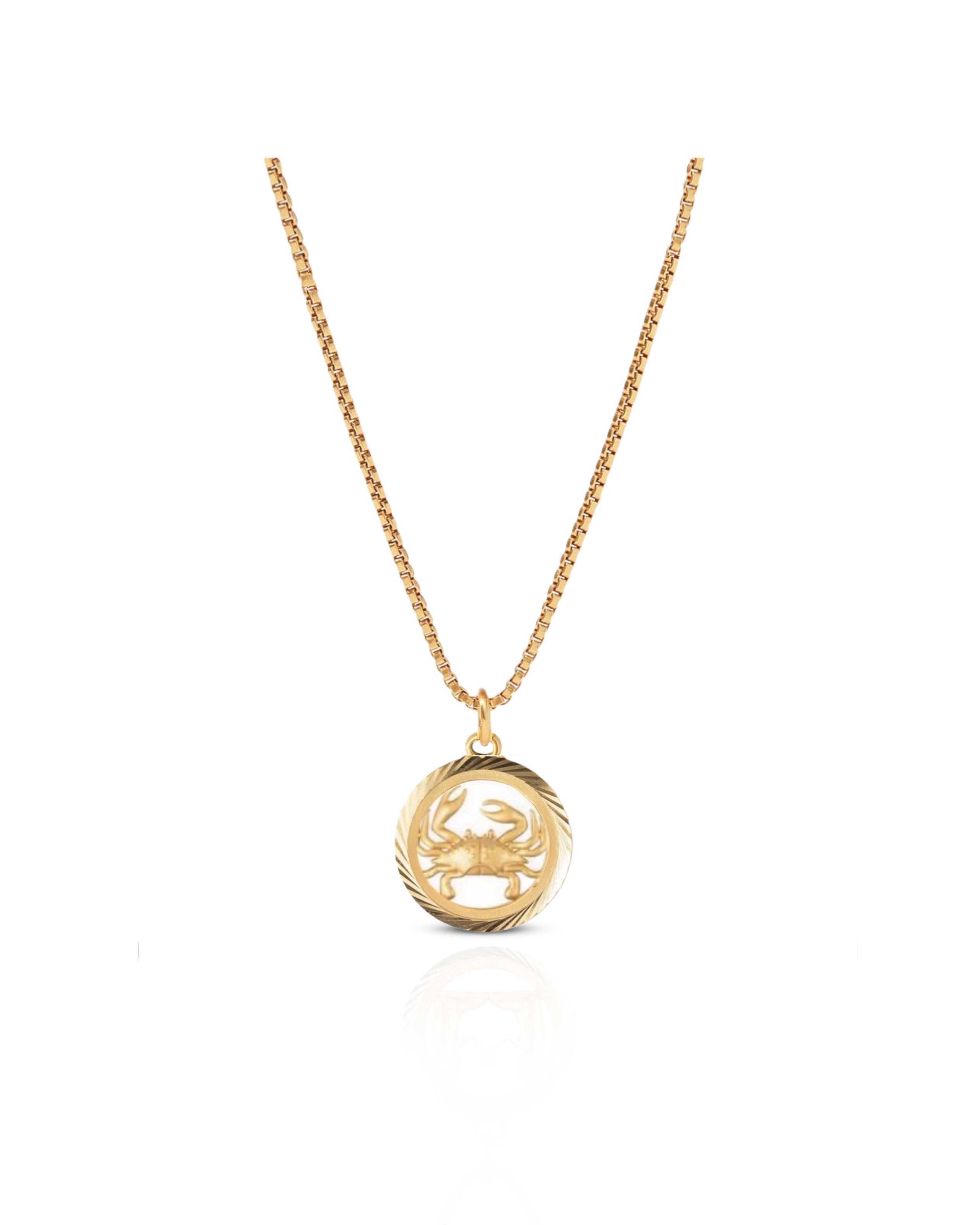 Collar con medalla redonda del zodíaco