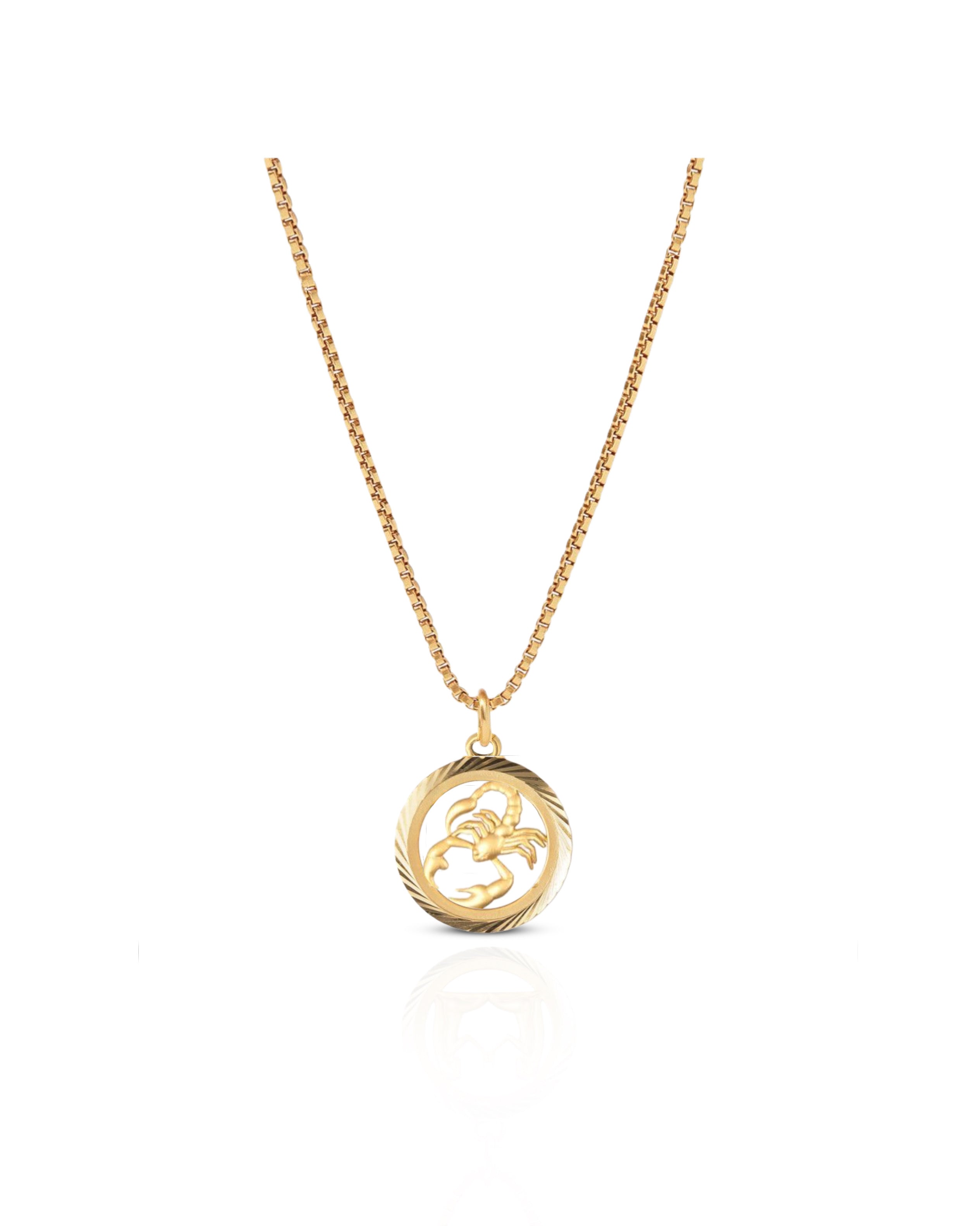 Collar con medalla redonda del zodíaco
