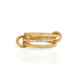 Anillo de tres eslabones con diamantes