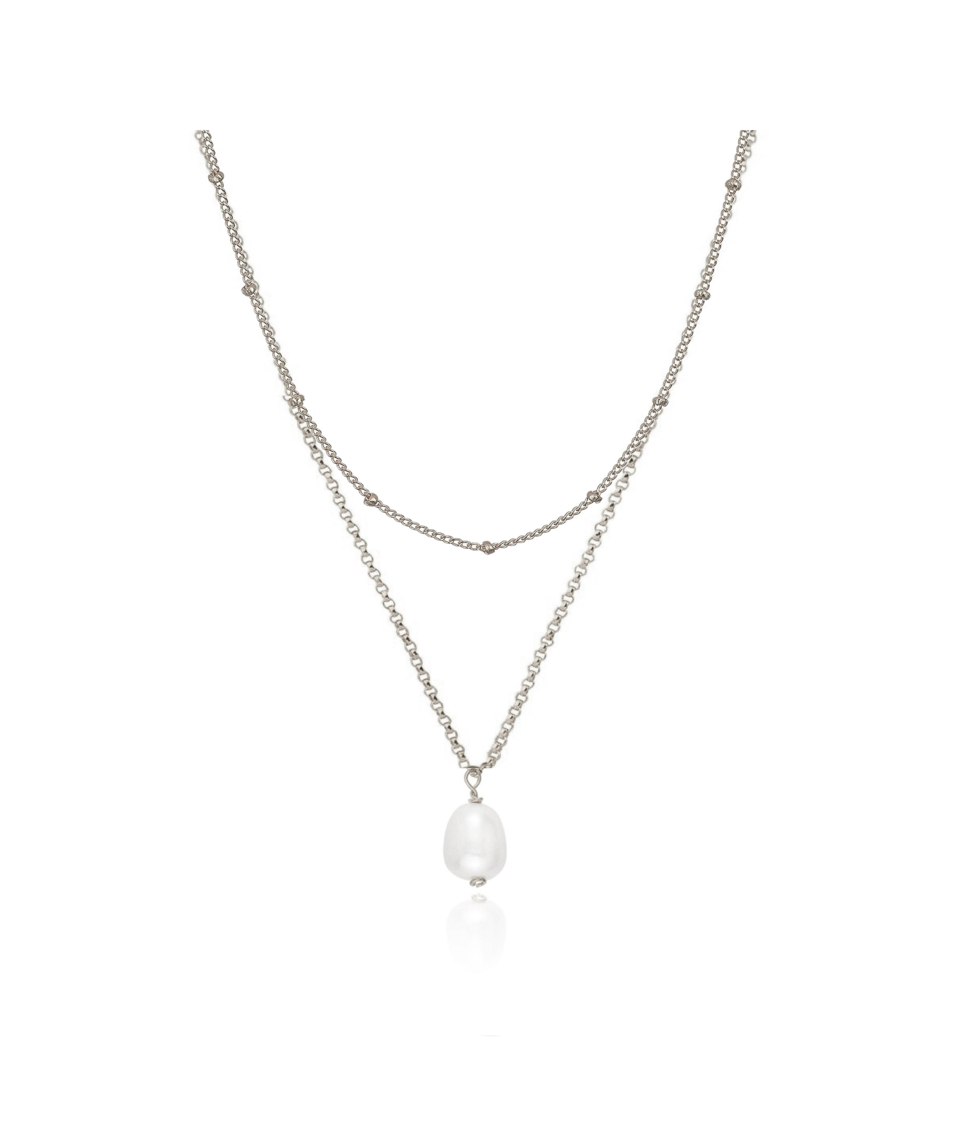 Double Pearl Necklace