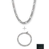 Set York Silver (Necklace + Bracelet)