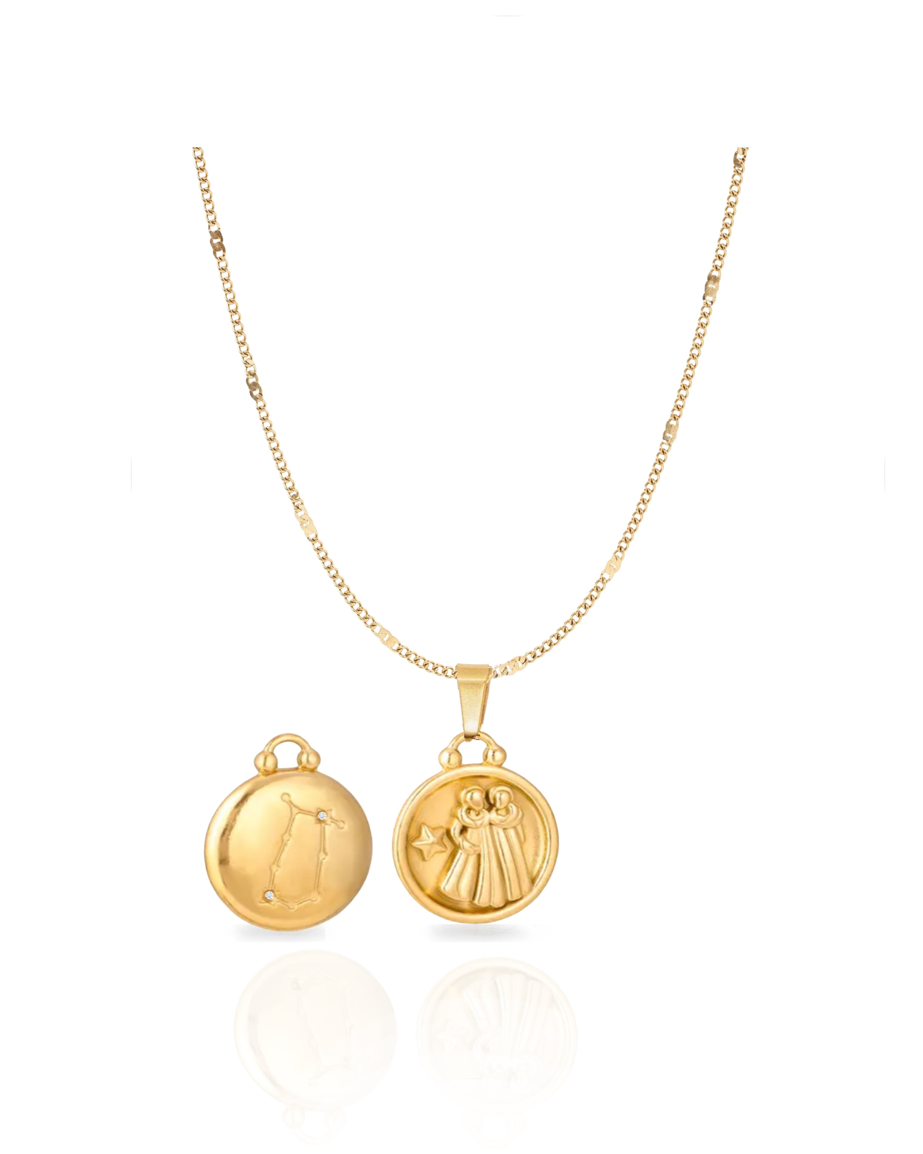 Collar con medalla del zodiaco