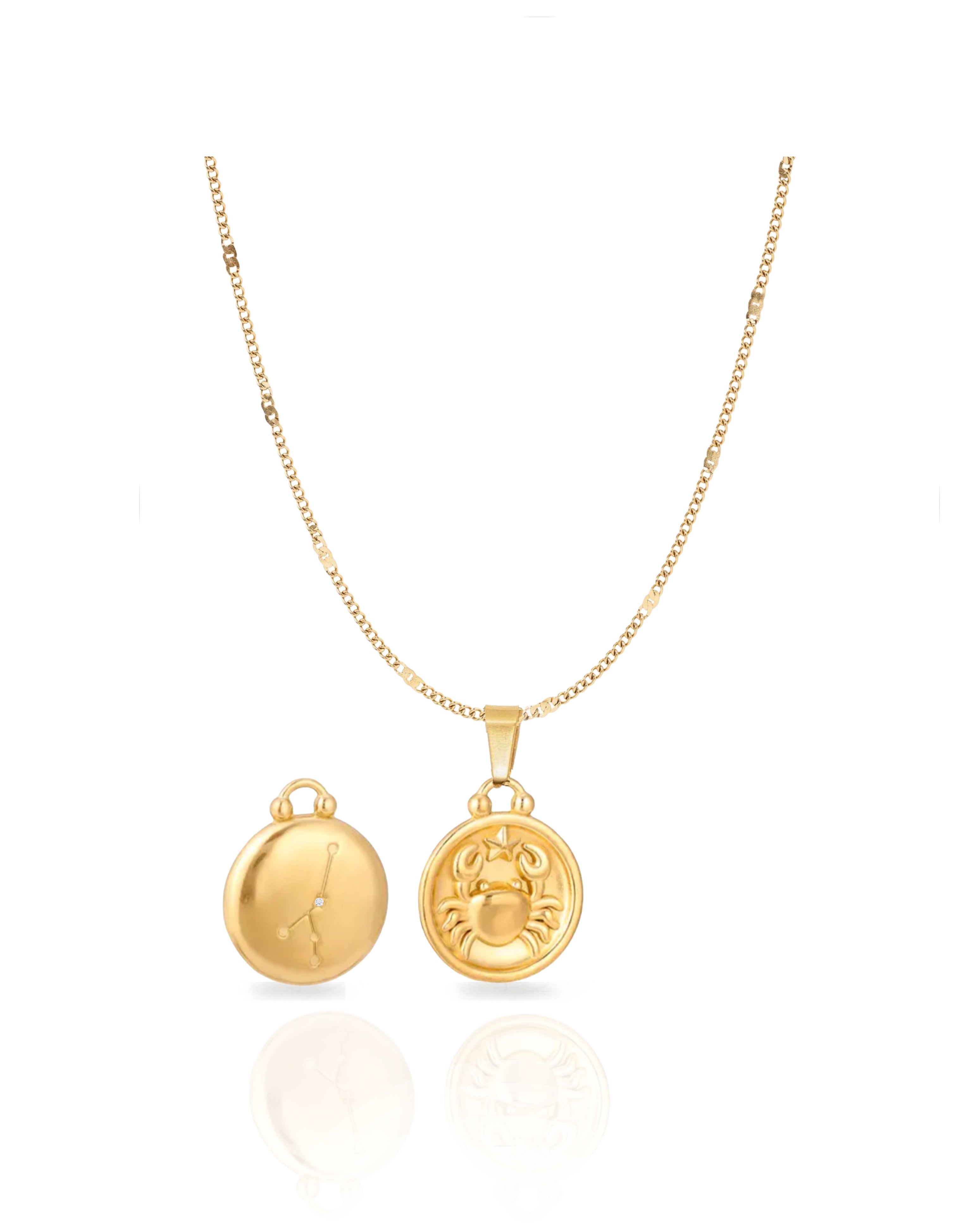Collar con medalla del zodiaco