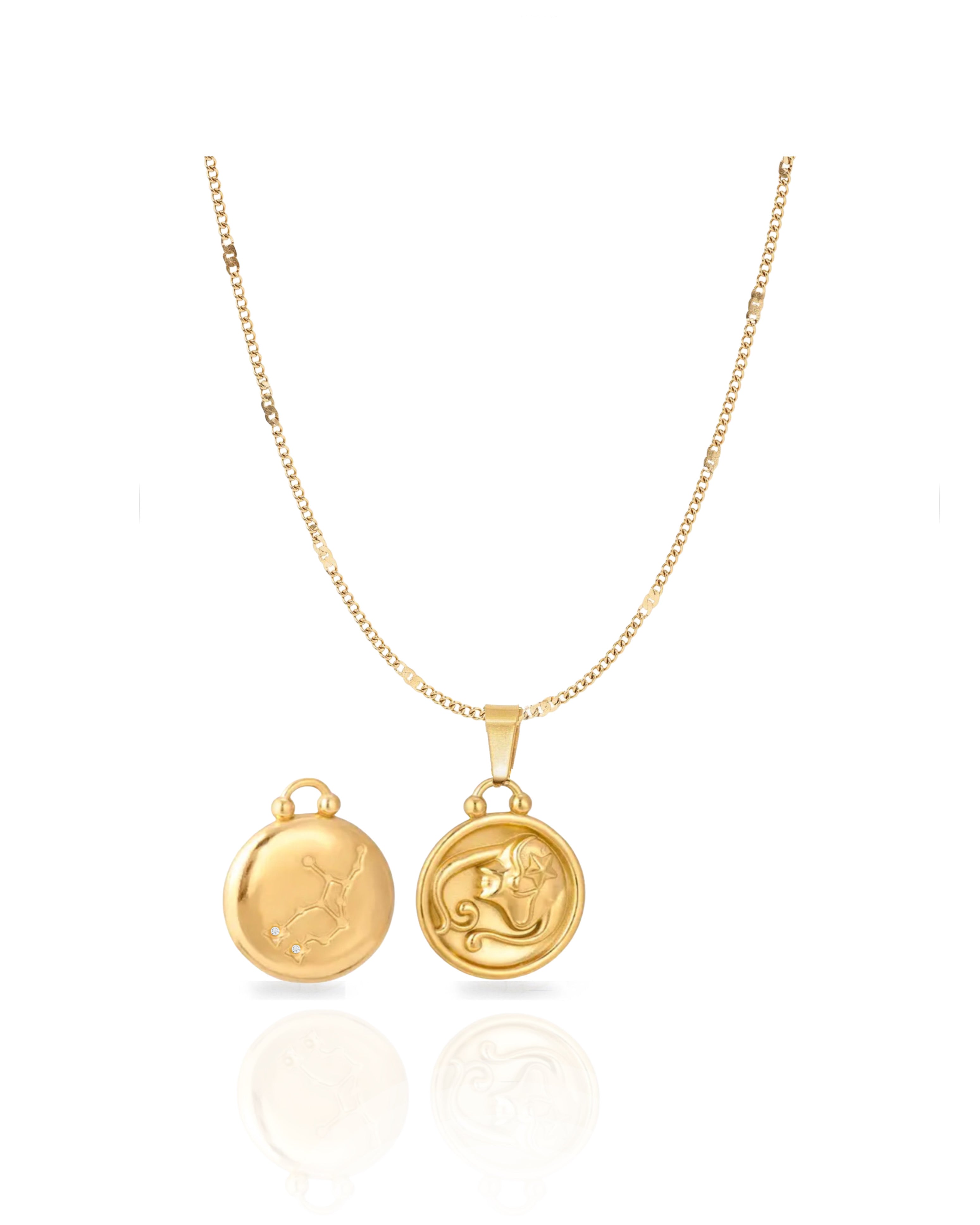 Collar con medalla del zodiaco