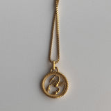 Zodiac Round Medal Necklace