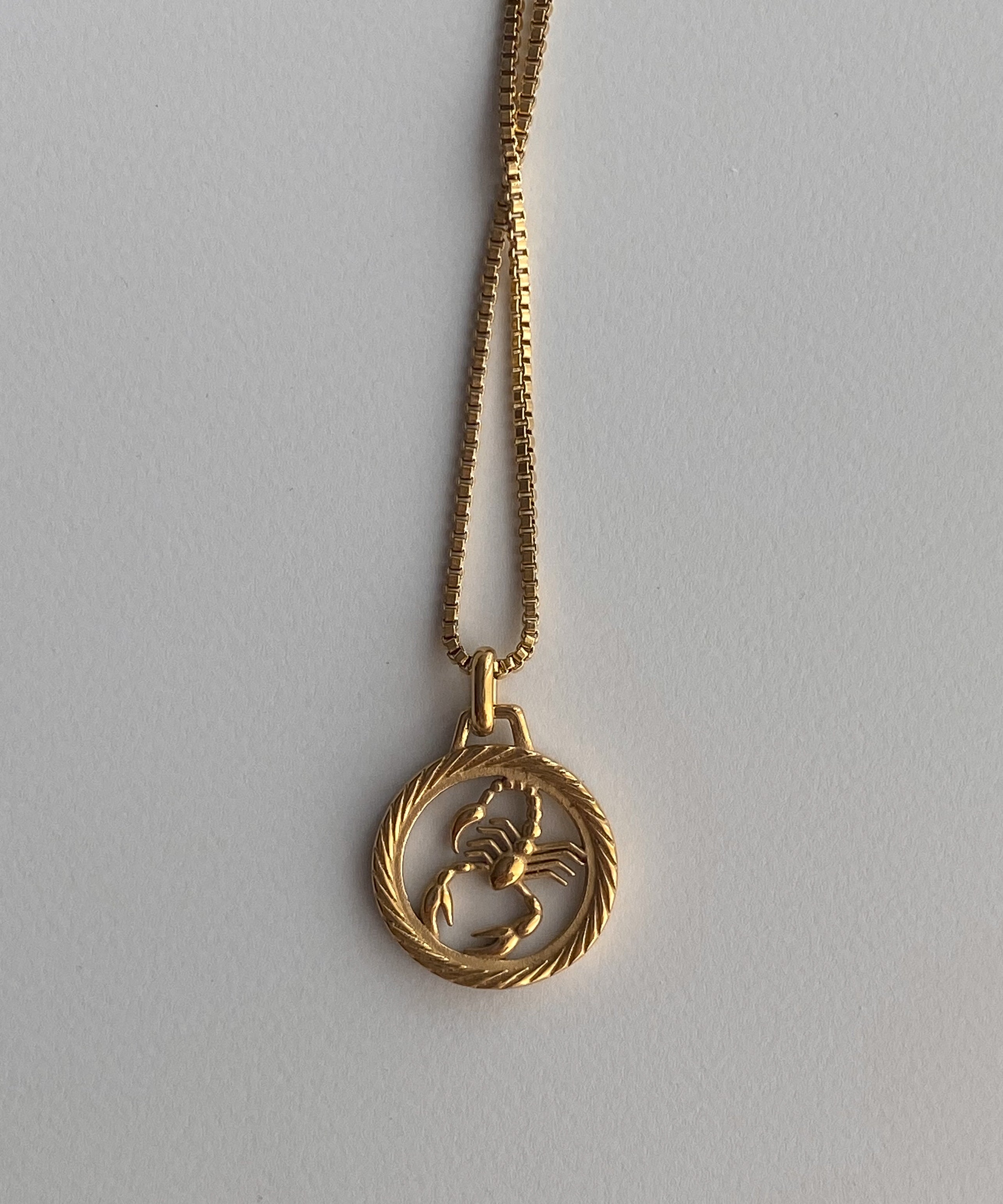 Zodiac Round Medal Necklace