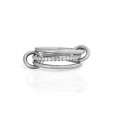 Anillo de tres eslabones con diamantes