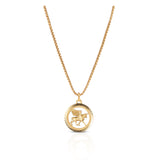 Colar Zodíaco Medalha Redonda