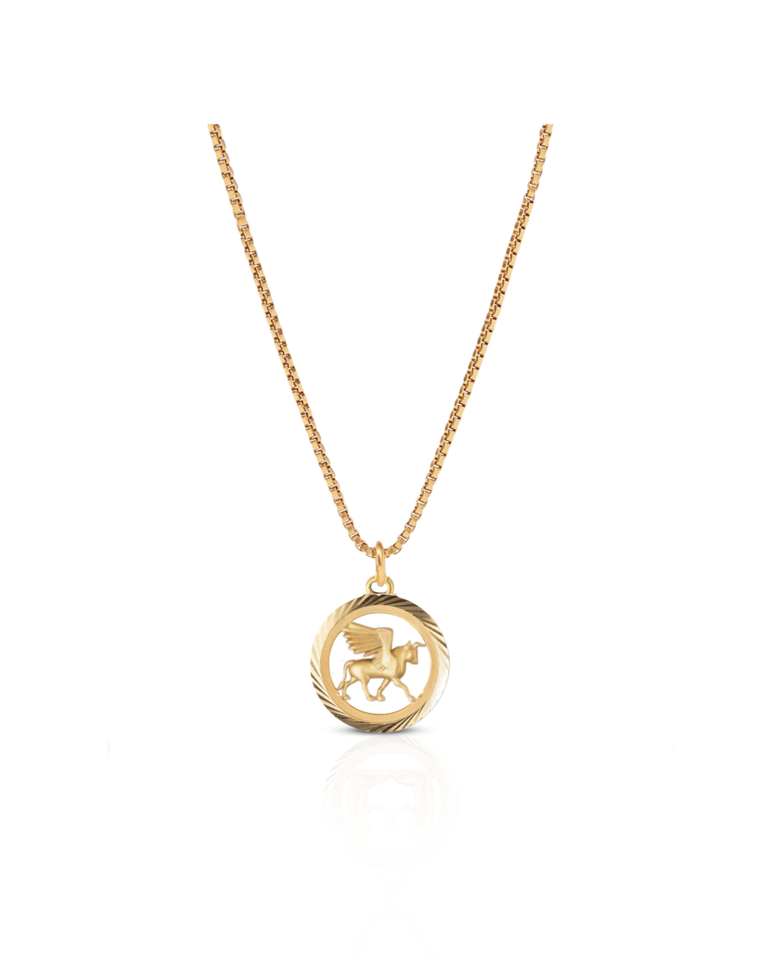Collar con medalla redonda del zodíaco