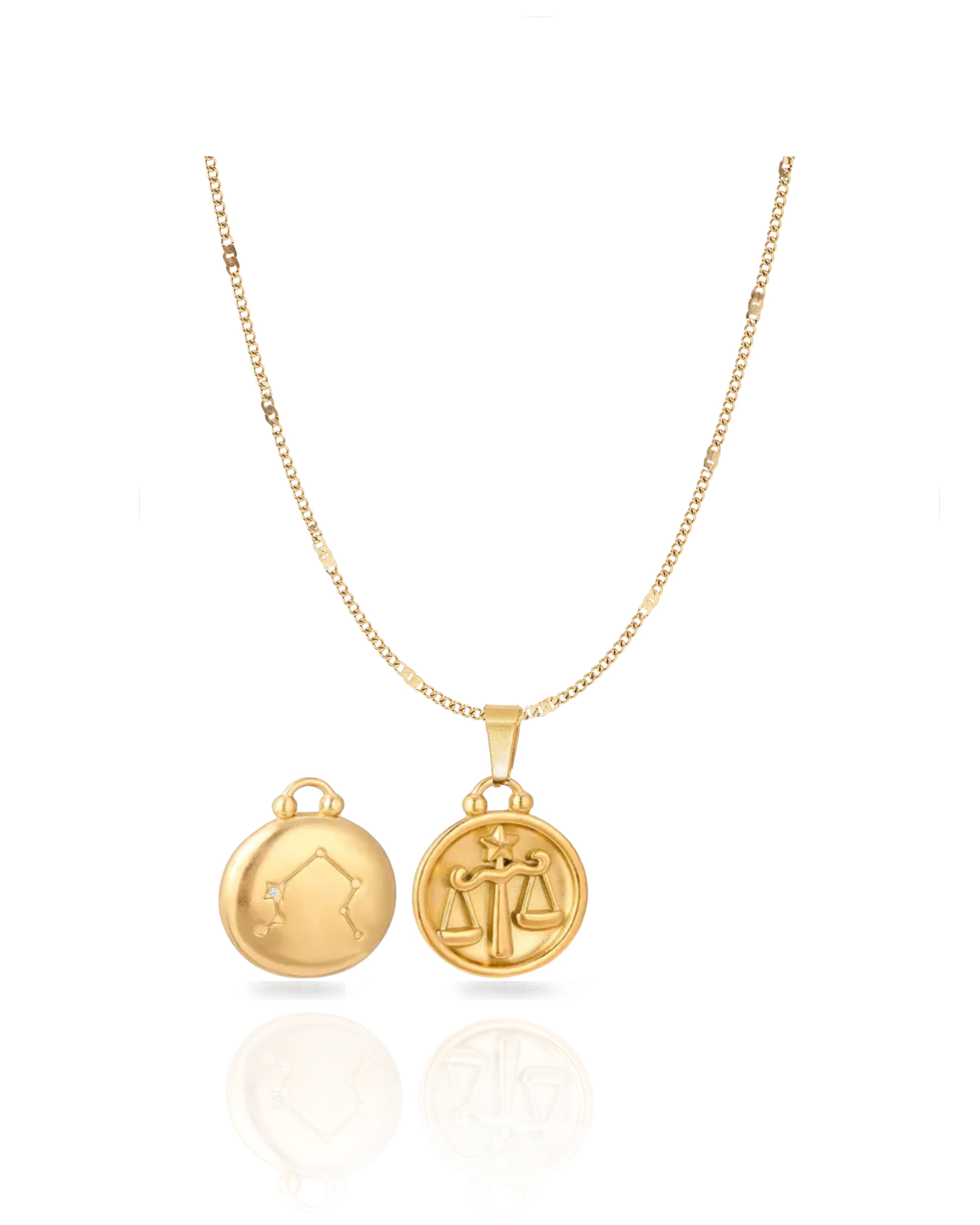 Collar con medalla del zodiaco