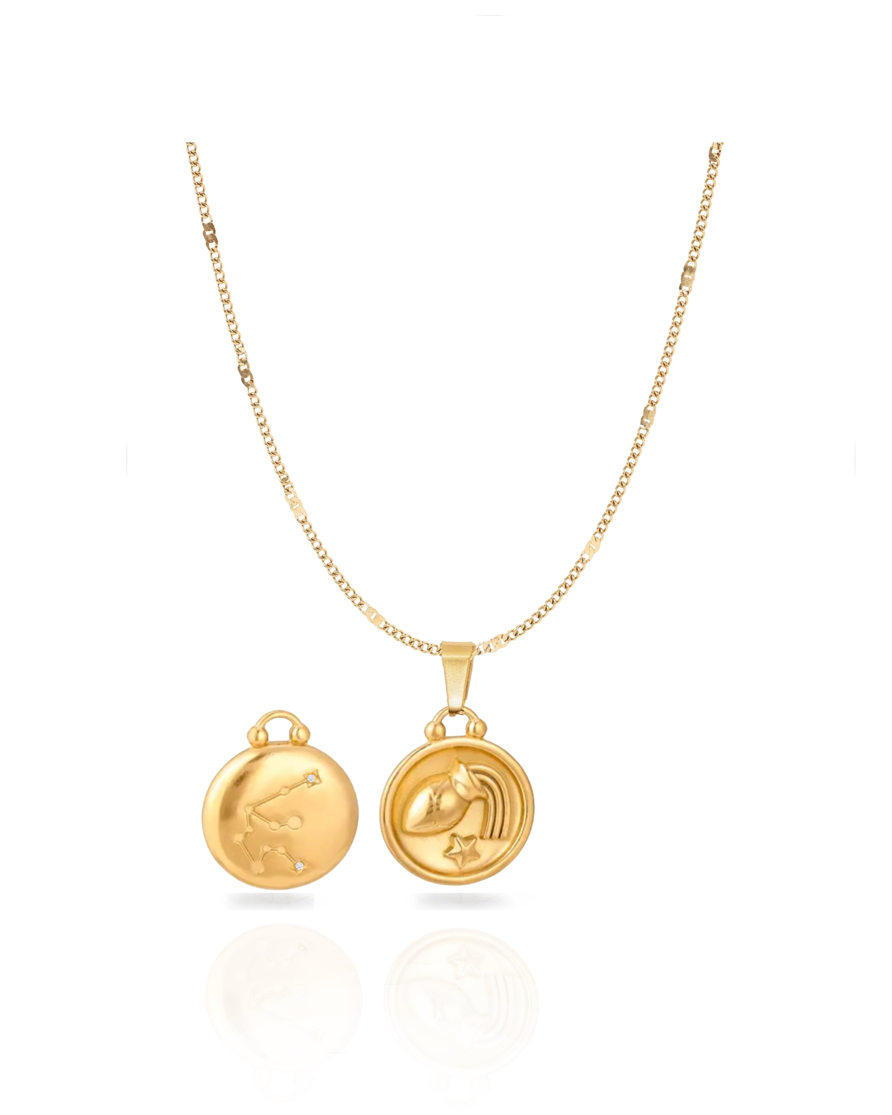 Collar con medalla del zodiaco