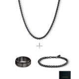 Set Nero (Necklace + Bracelet + Ring)