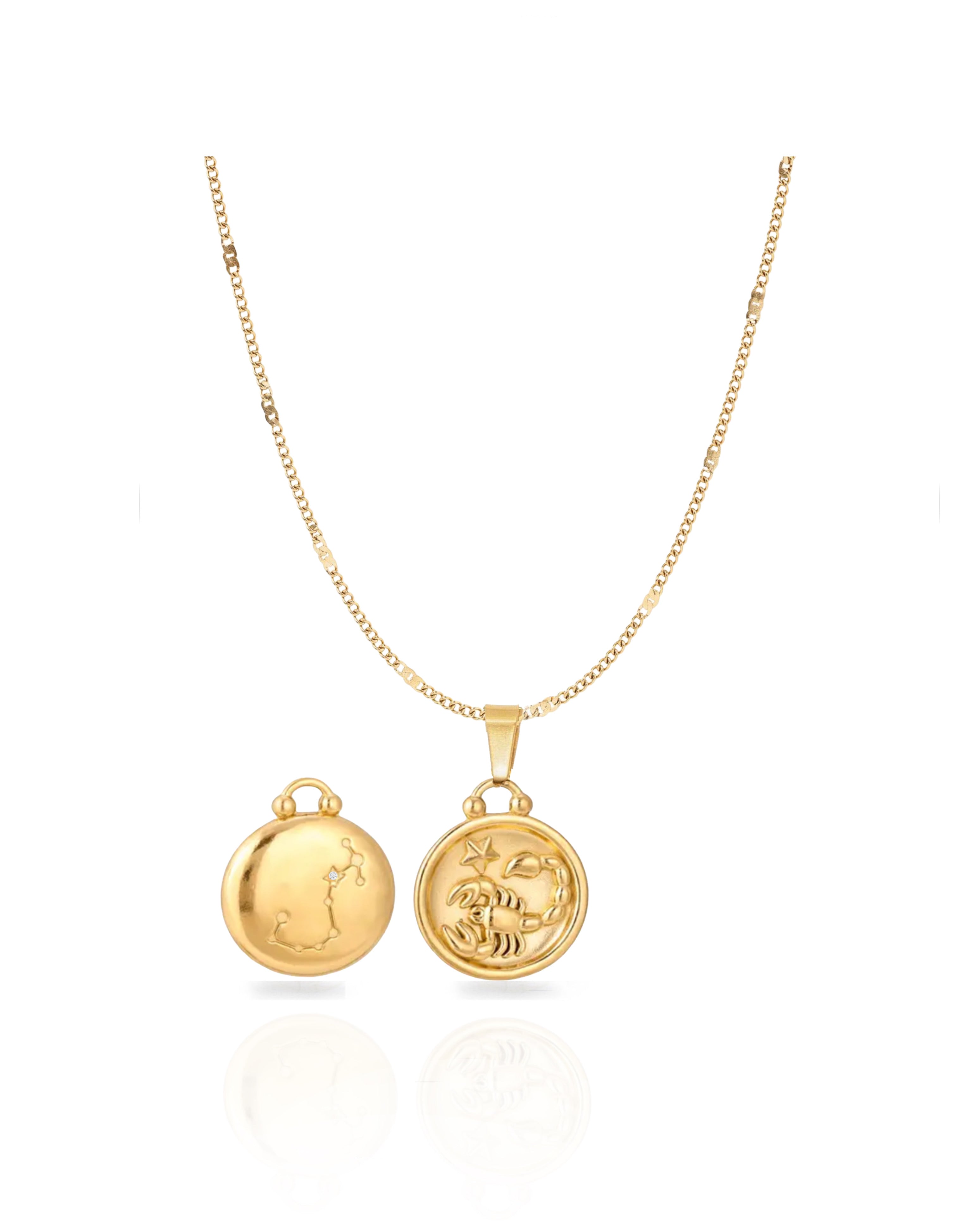 Collar con medalla del zodiaco