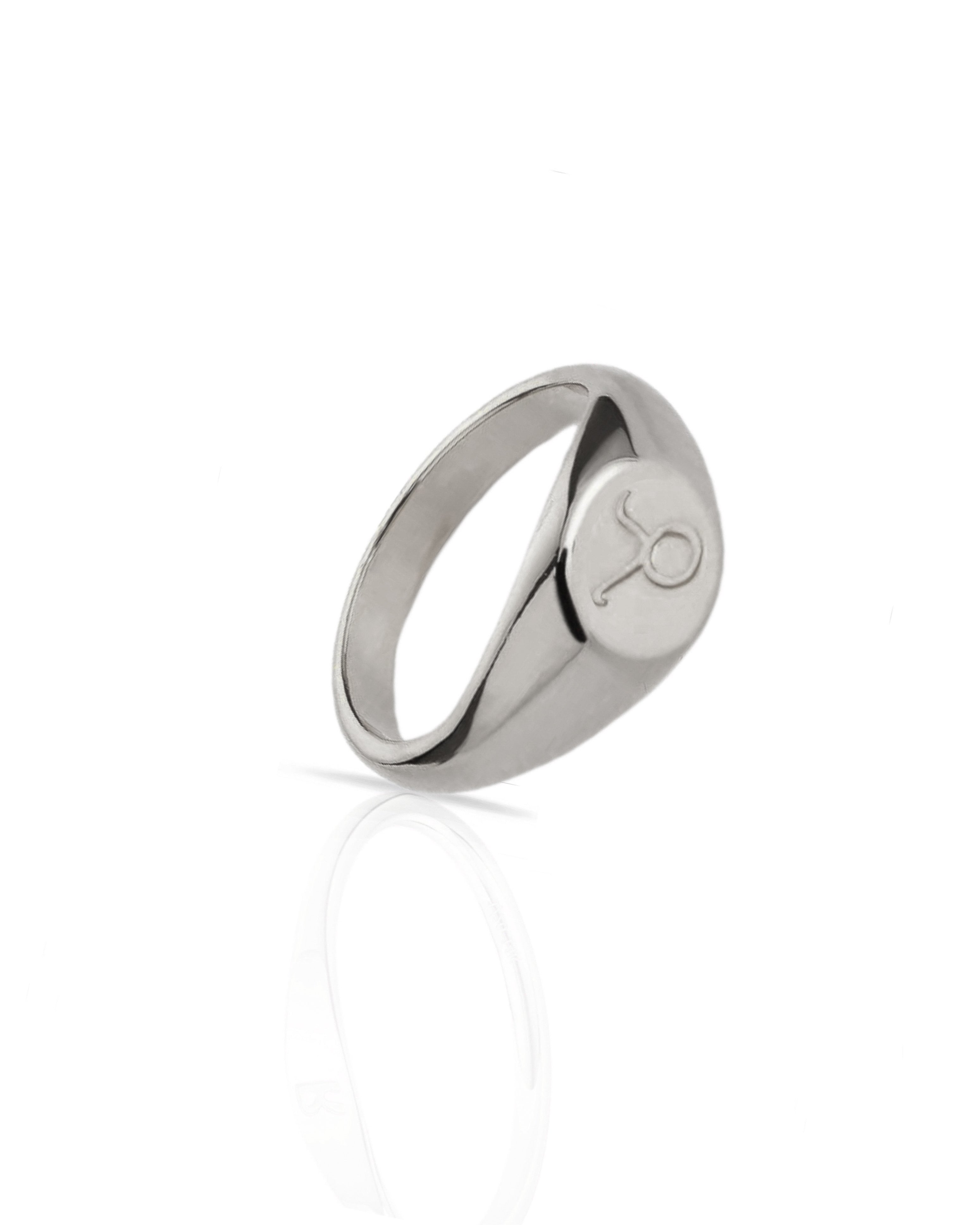 Anillo redondo con el signo del zodíaco