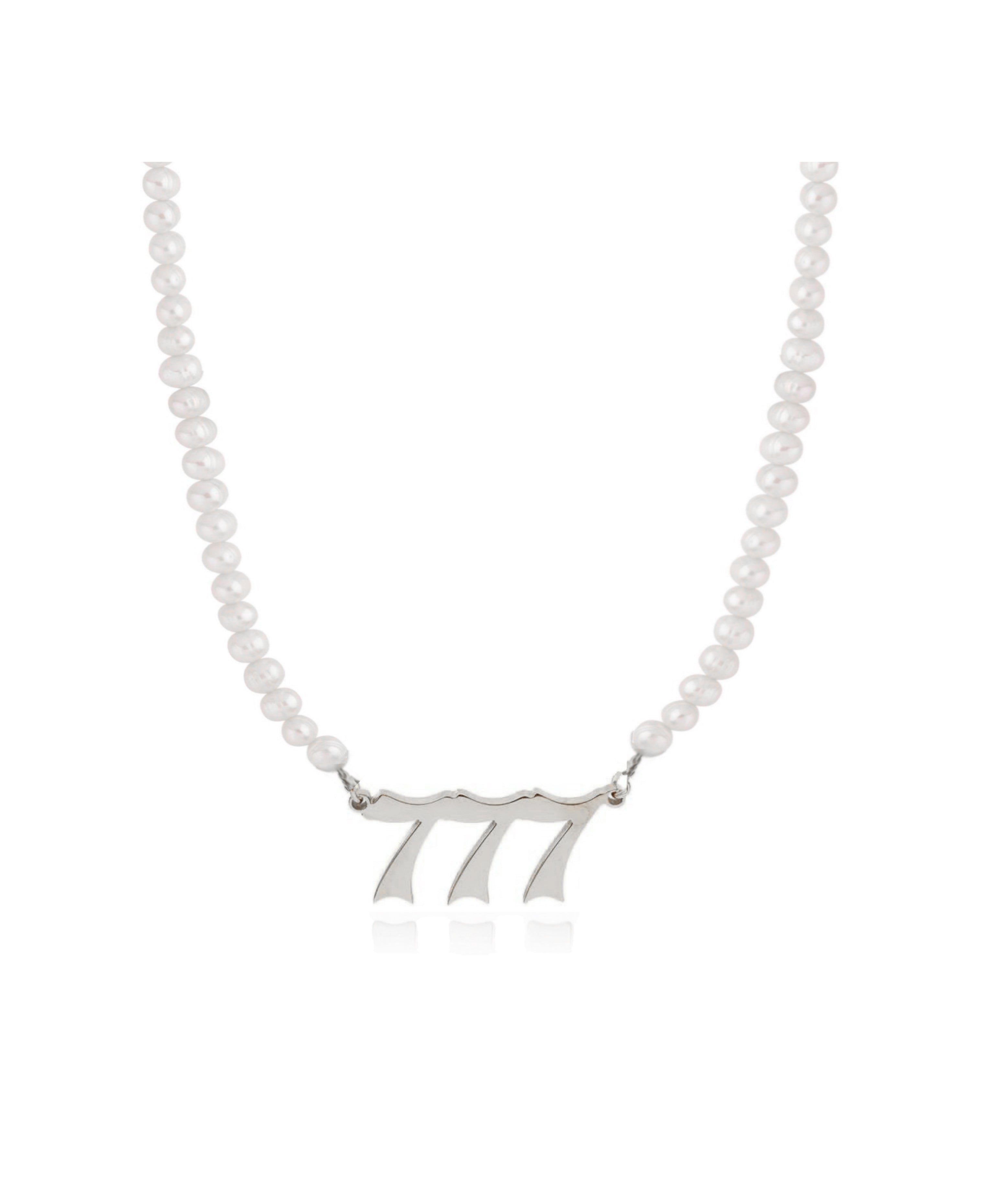 Pearl Angel Numbers Necklace