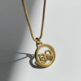 Zodiac Round Medal Necklace