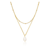 Double Pearl Necklace