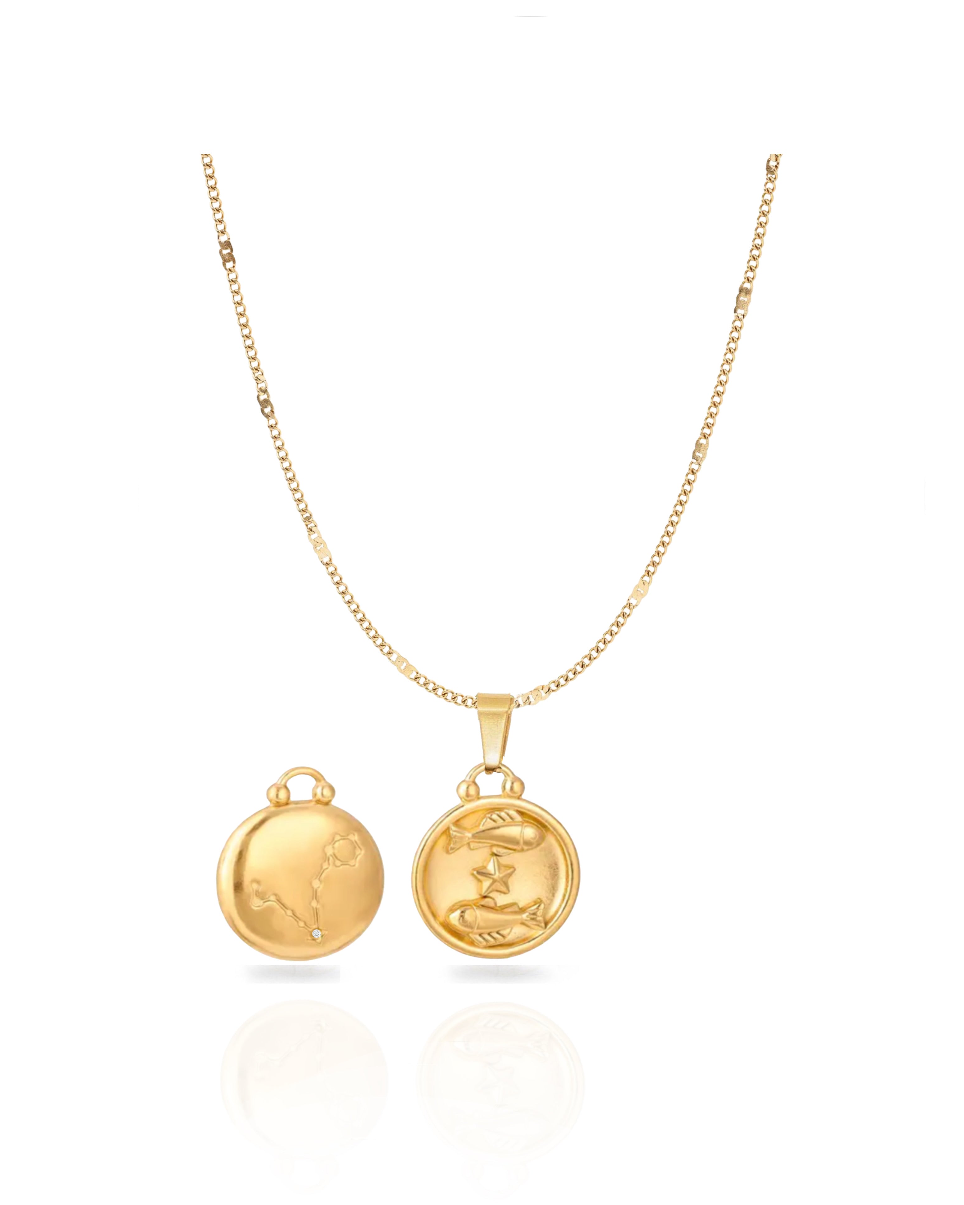 Collar con medalla del zodiaco