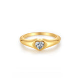 Anillo Corazón con Diamante