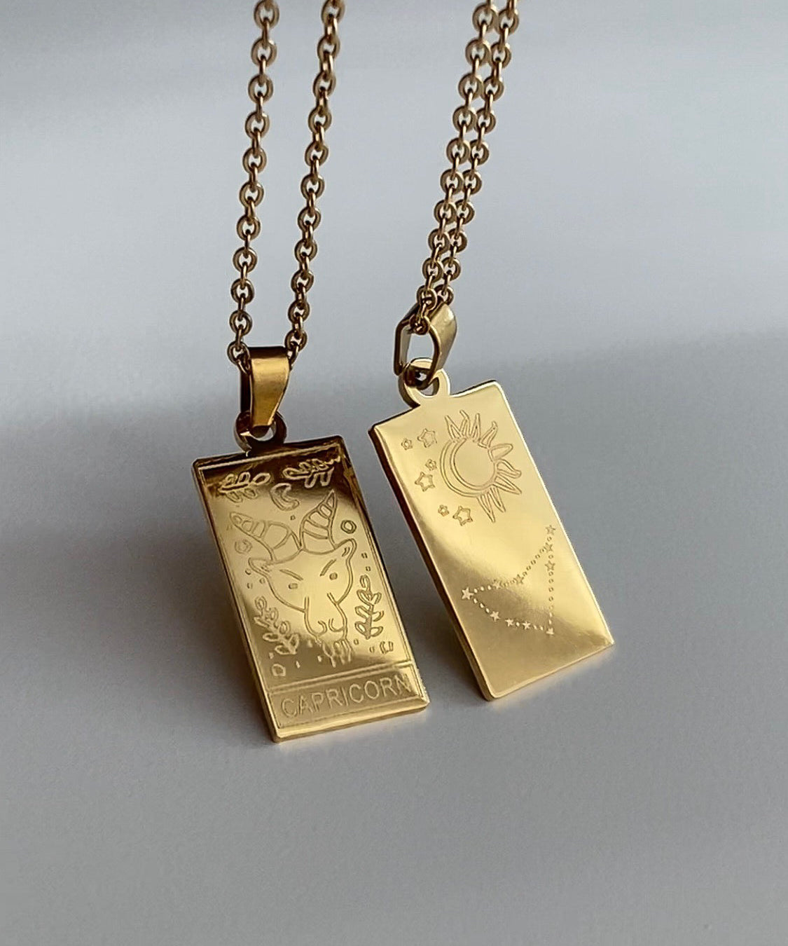 Zodiac Double Medal Necklace